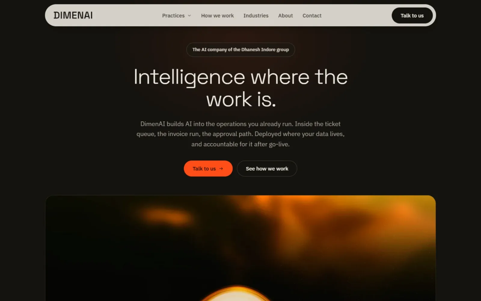 The DimenAI website.