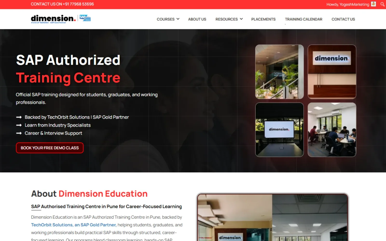 The Dimension Education website.
